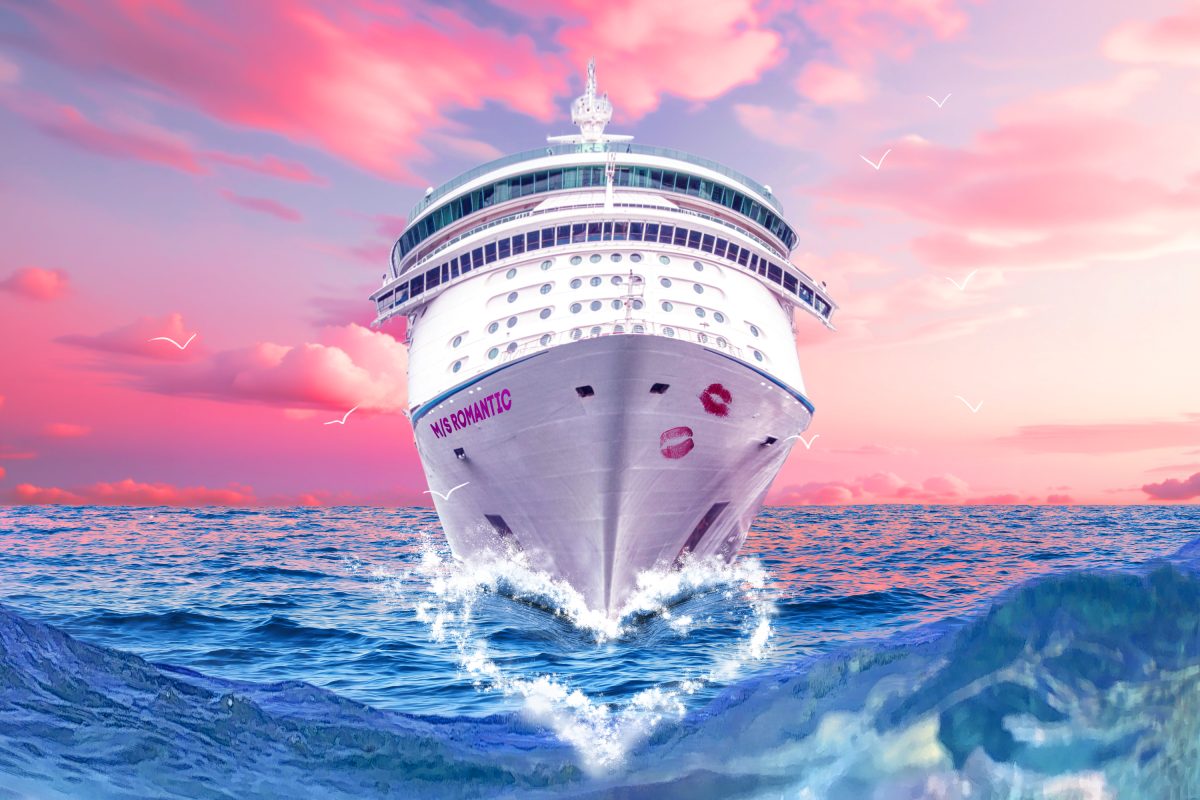 M/S Romantic. Kuvitus: Emilia Kaupinmäki